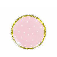 TELLER Punkt in Rosa - Ø 18cm - Multicolor, Keramik (18/18/2cm) - Blond Amsterdam