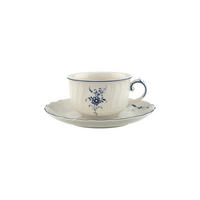 TEETASSE MIT UNTERTASSE Vieux Luxembourg weiß-blau 150 ml - Blau/Weiß, Keramik (0.15L) - Villeroy & Boch