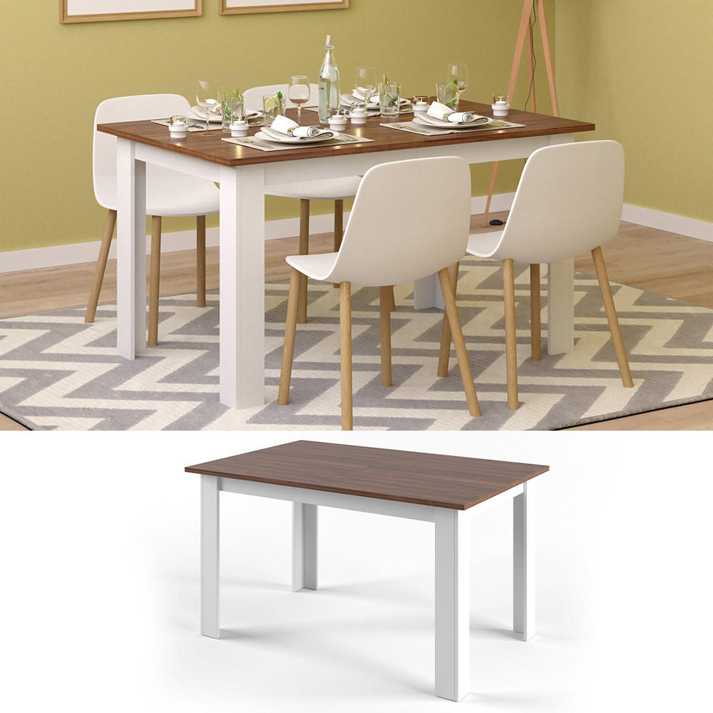 ESSTISCH Karlos Nussbaum 140 x 90 cm - Walnussfarben, Holzwerkstoff (90/140/76cm) - Vicco