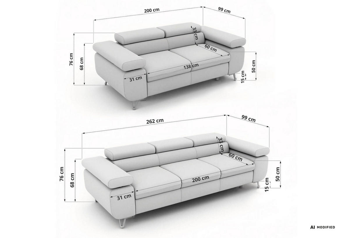 SEDACÍ SOUPRAVA PETER 2+3 - Světle šedá Samet - černá/stříbrná, kov/textil (262/76/99cm) - MKS