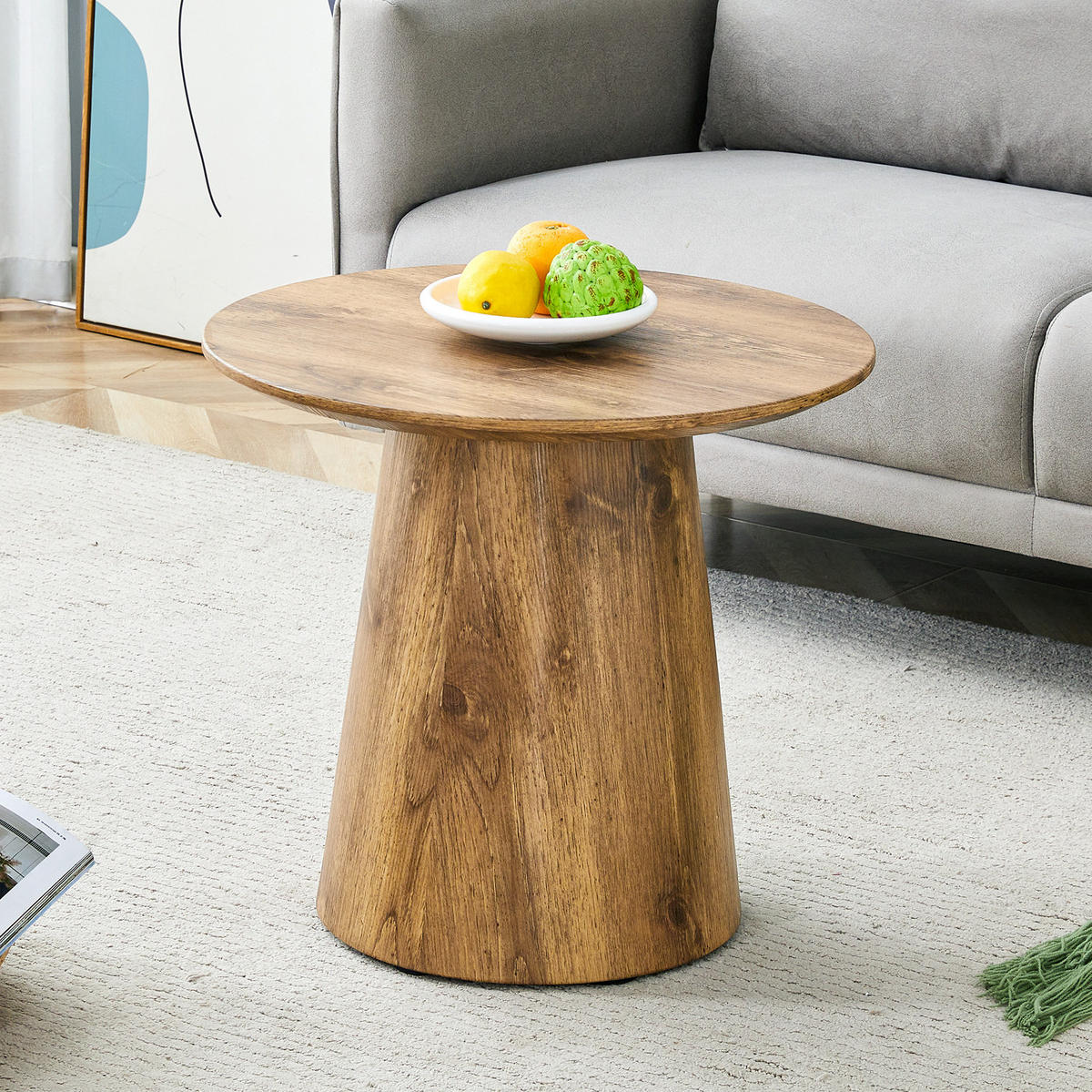 BEISTELLTISCH 50/50/48 cm vielseitig einsetzbar mit Holzoptik und robuster MDF-Platte, Holzfarben - Naturfarben, Holzwerkstoff (50/50/48cm) - Redom
