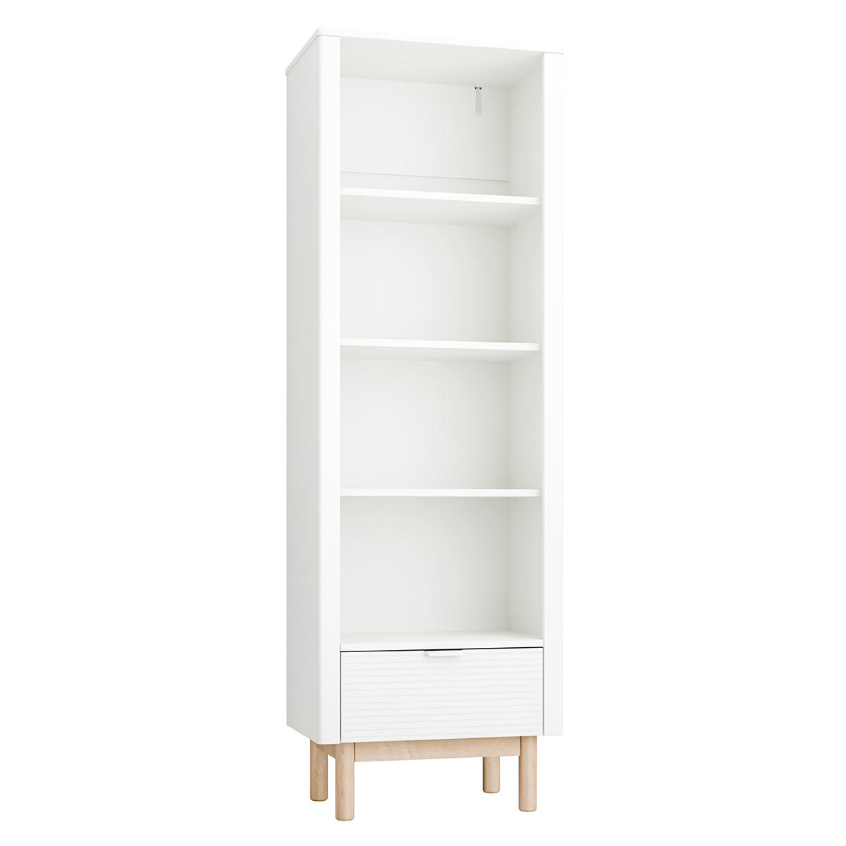 KNIHOVNA Miloo Bílá - bílá, kompozitní dřevo (65/198/42cm) - Petits-meubles