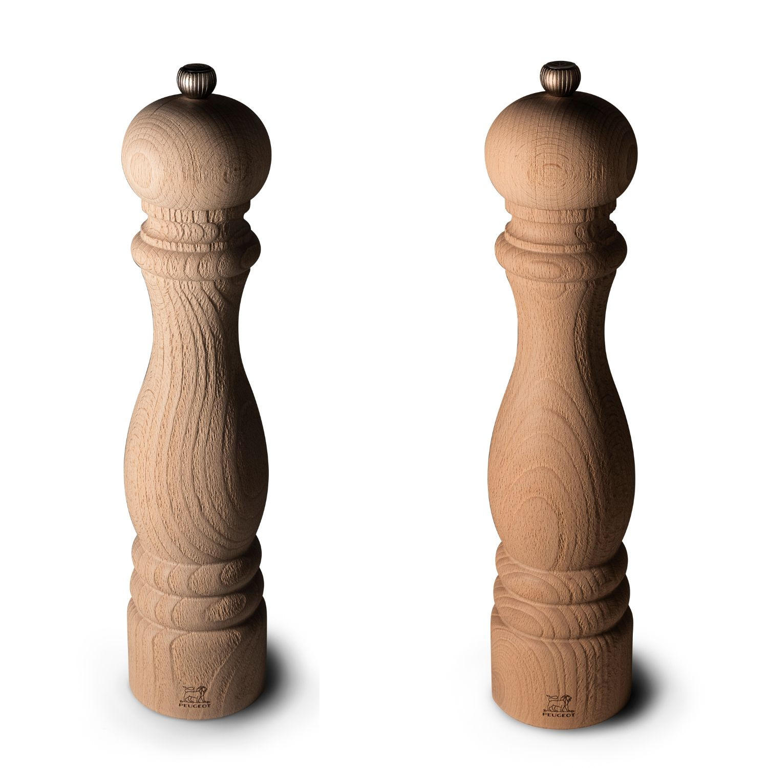 MÜHLENSET Paris Nature 30cm Pfeffer- & Salzmühle Buchenholz Stahlmahlwerk - Braun, Holz (6.7/30/6.7cm) - PEUGEOT