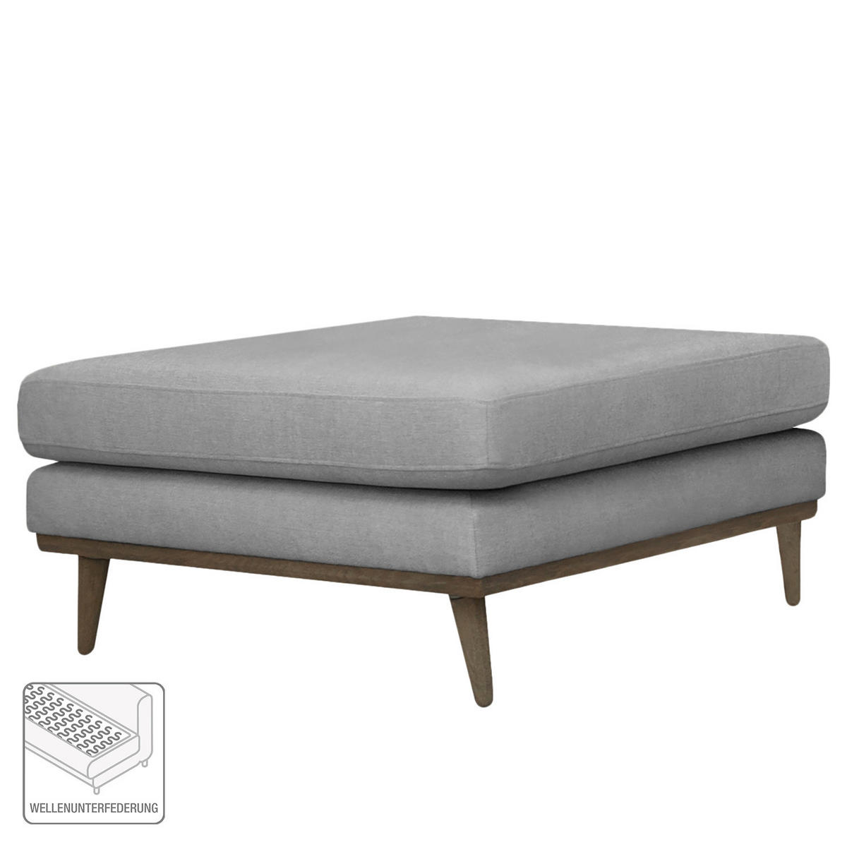 POLSTERHOCKER - Eichefarben/Grau, Textil (85/43/60cm) - home24