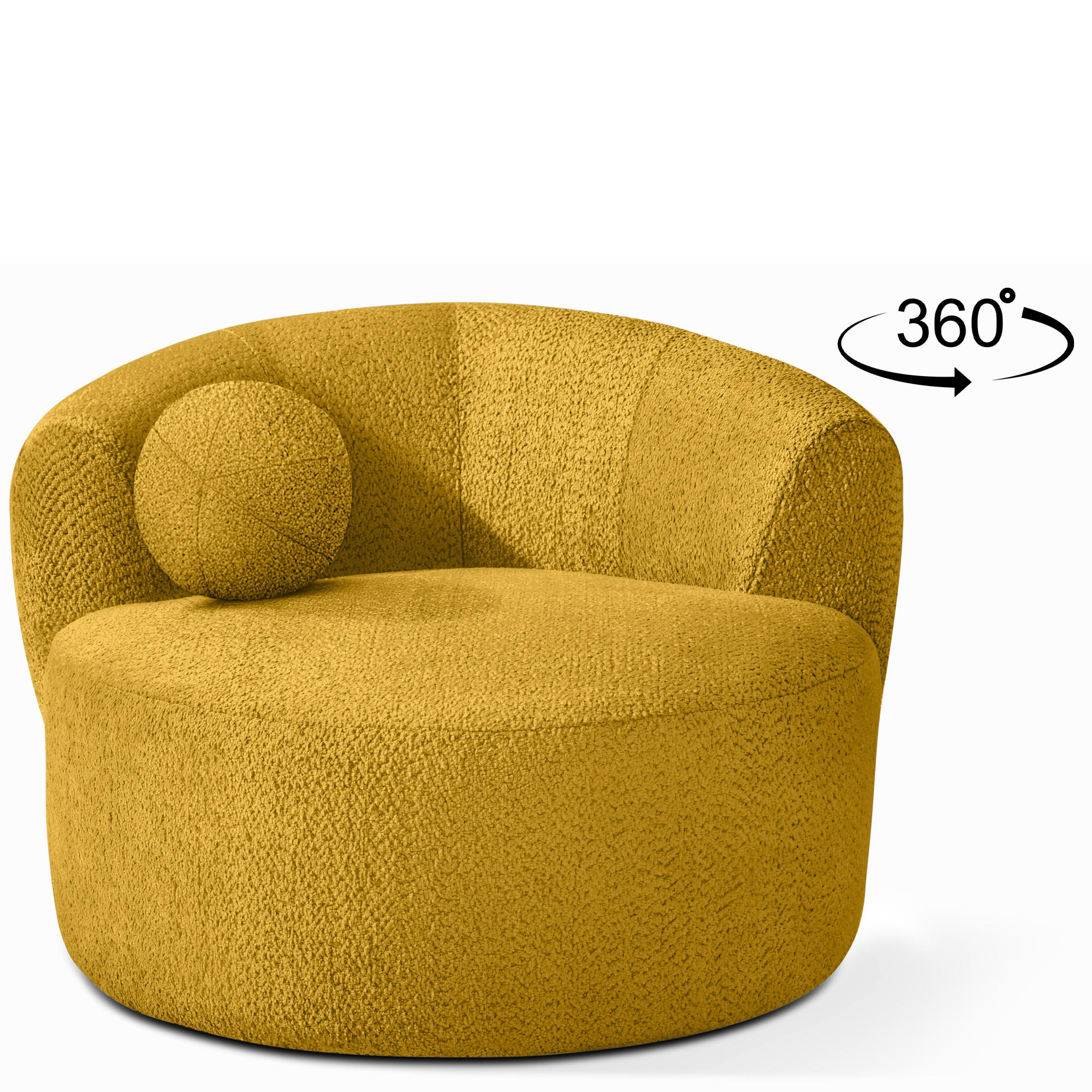 Konsimo® Drehsessel Gelb 105x76x100 cm