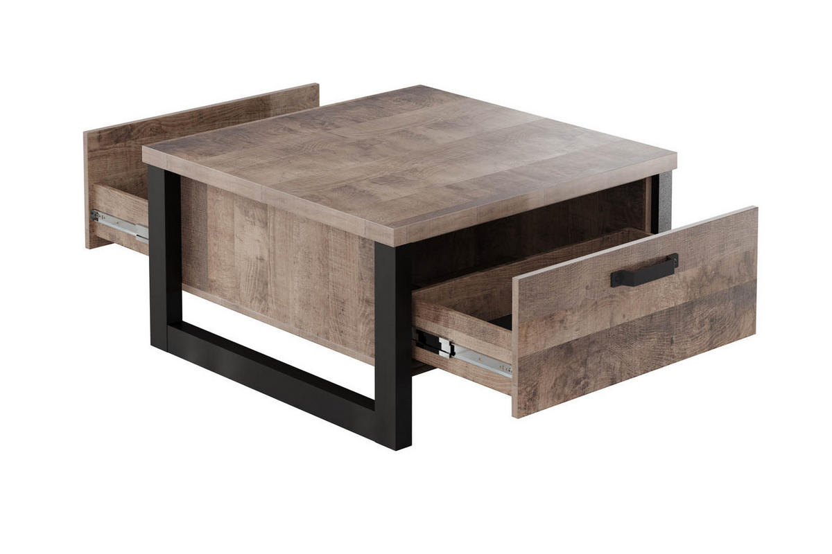 COUCHTISCH Emile Eiche Dekor - Eichefarben, Holzwerkstoff (45/80/80cm) - ebuy24
