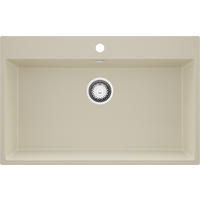SPÜLBECKEN Riga, 2-er set Beige 78/50 cm, 1 Becken + Ablauf-Set ab 80er Unterschrank - Chromfarben/Beige, Kunststoff (78/20/50cm) - Primagran