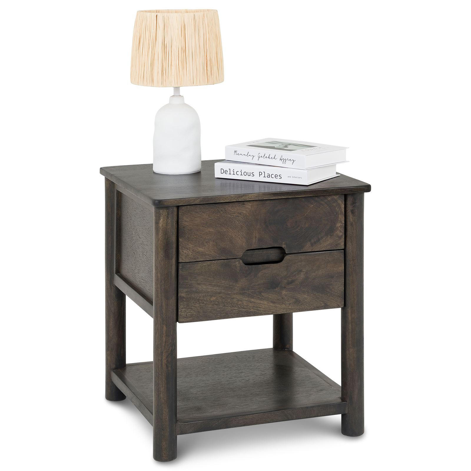 NACHTTISCH FADRI braun - Braun, Holz (50/55/50cm) - IDIMEX