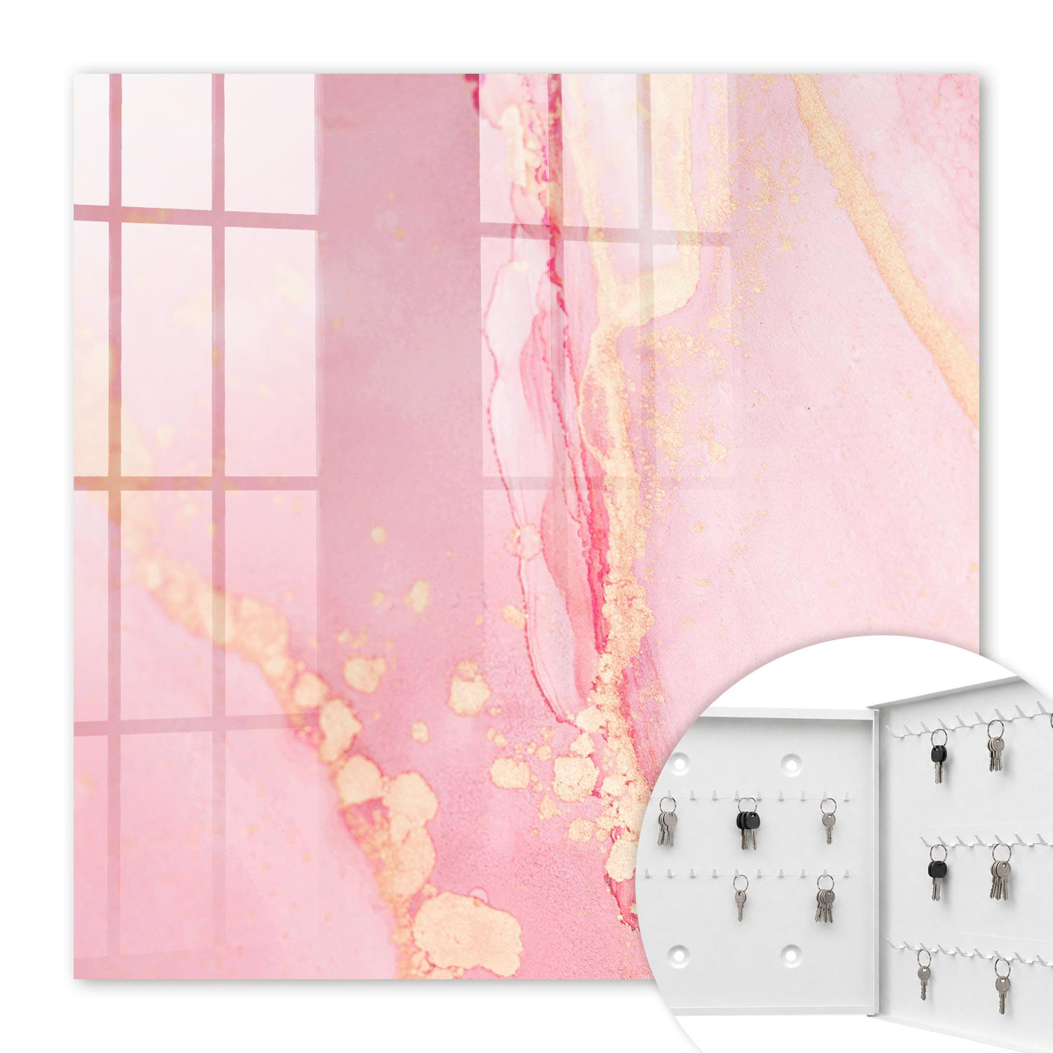 Tulup Schlüsselbox Pink 30x30x5 cm