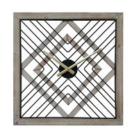 WANDUHR Schwarz 5/50/50 cm - Schwarz, Holzwerkstoff (5/50/50cm) - Mobili Rebecca