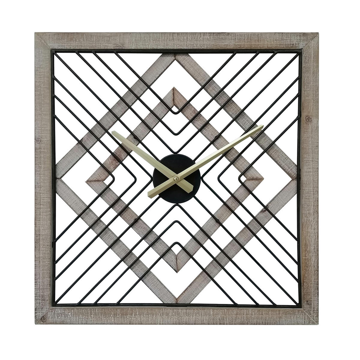 WANDUHR Schwarz 5/50/50 cm - Schwarz, Holzwerkstoff (5/50/50cm) - Mobili Rebecca