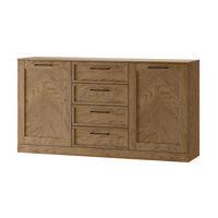KOMMODE Cozy Eiche Rustikal 170 / 42 / 90cm - Eichefarben/Braun, Holz/Metall (170/90/42cm) - Feldmann-Wohnen