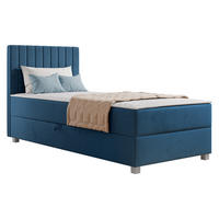 BOXBETT Viki - Blau/Silberfarben, Holzwerkstoff/Kunststoff (90/200cm) - MIRJAN24