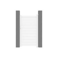 EINGANGSTOR - 100cm x 4.6cm - Aluminium - weiß - VIAZO - Weiß, Metall (100/176cm) - Vente-Unique