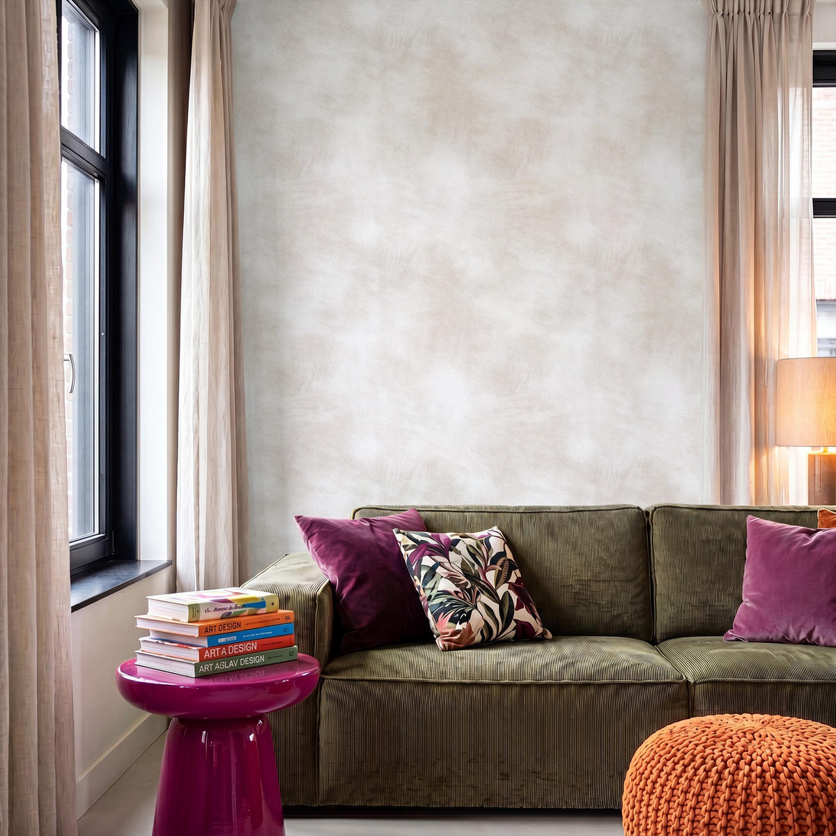TAPETE - Dezent - Textur - Beige - 140x200 cm - Creme, Papier (140/200cm) - OnlyWow