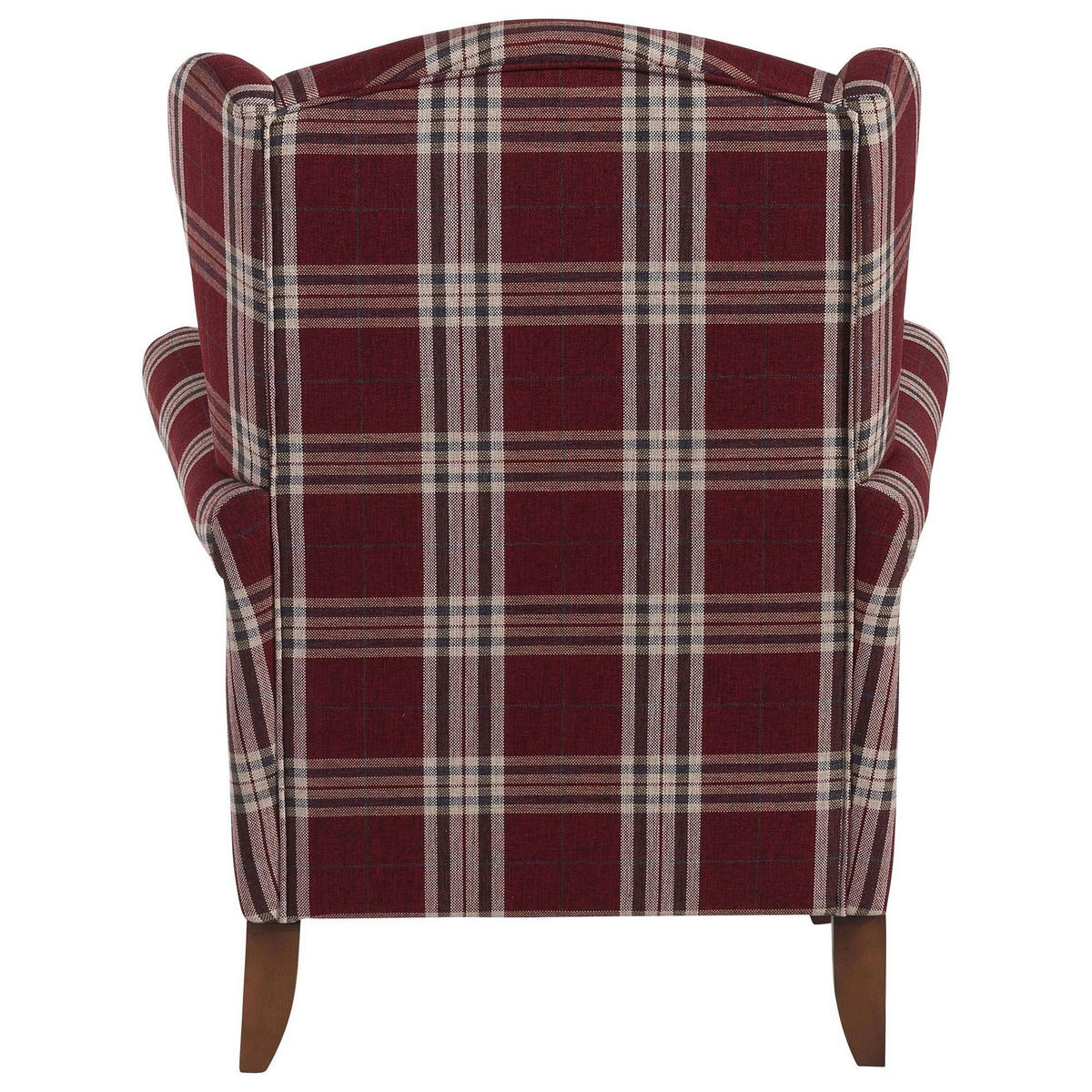 OHRENSESSEL Katria Bezug Flachgewebe Buche nussbaum / rot - Rot, Kunststoff (88/108/84cm) - 58aufmkessel