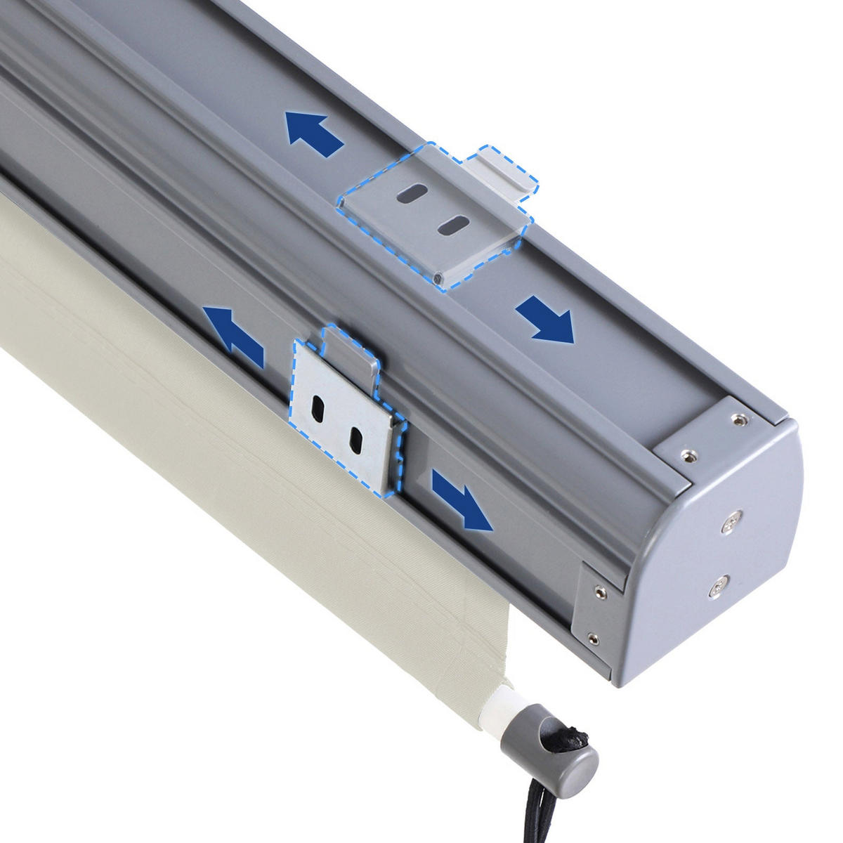 SENKRECHTMARKISE - Beige, Textil (160/8/250cm) - Hansiro