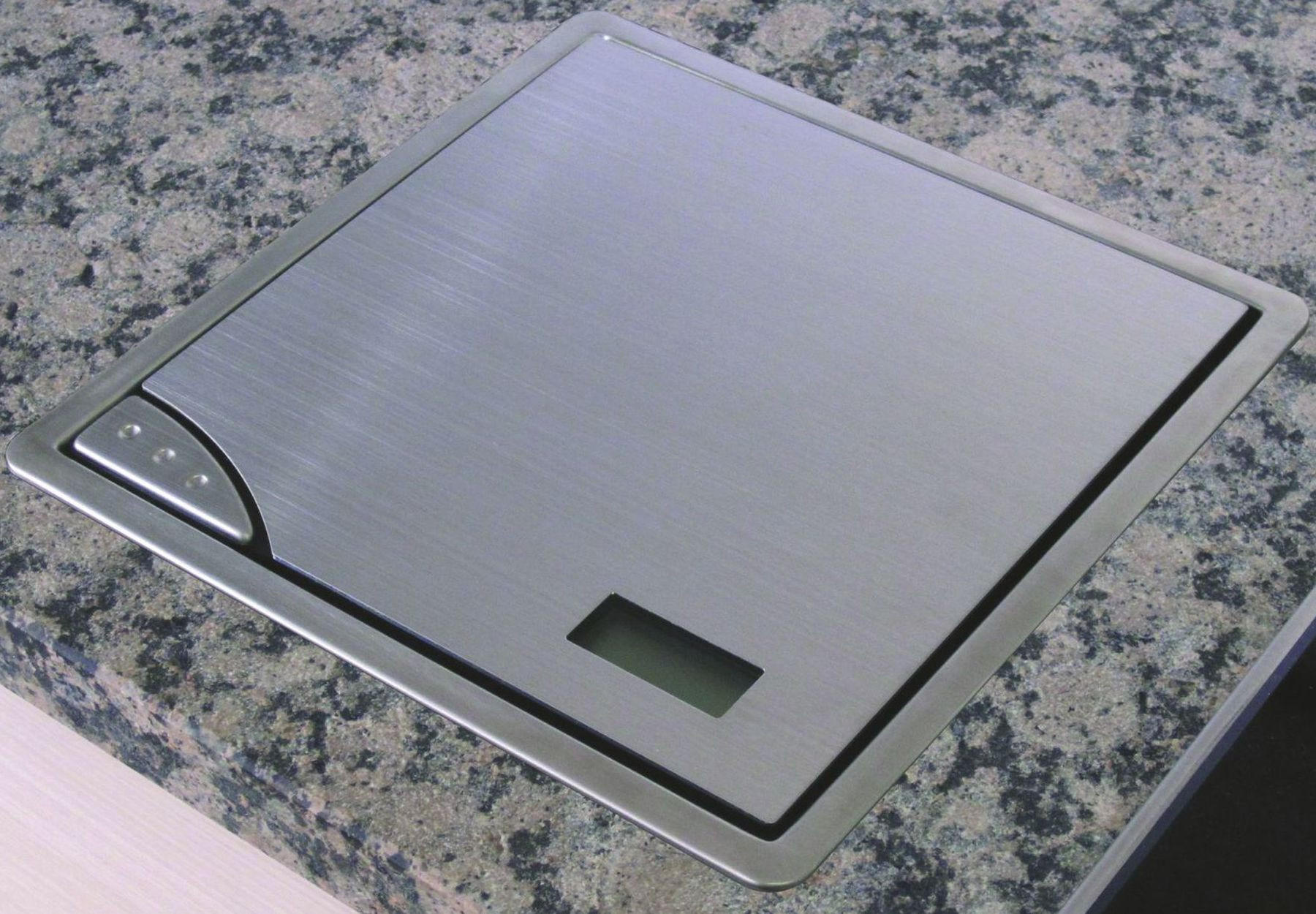 EINBAUWAAGE Arbeitsplatte Küche Elektronische Küchenwaage Edelstahl max 5 kg - Edelstahlfarben, Metall - Livingpoint24