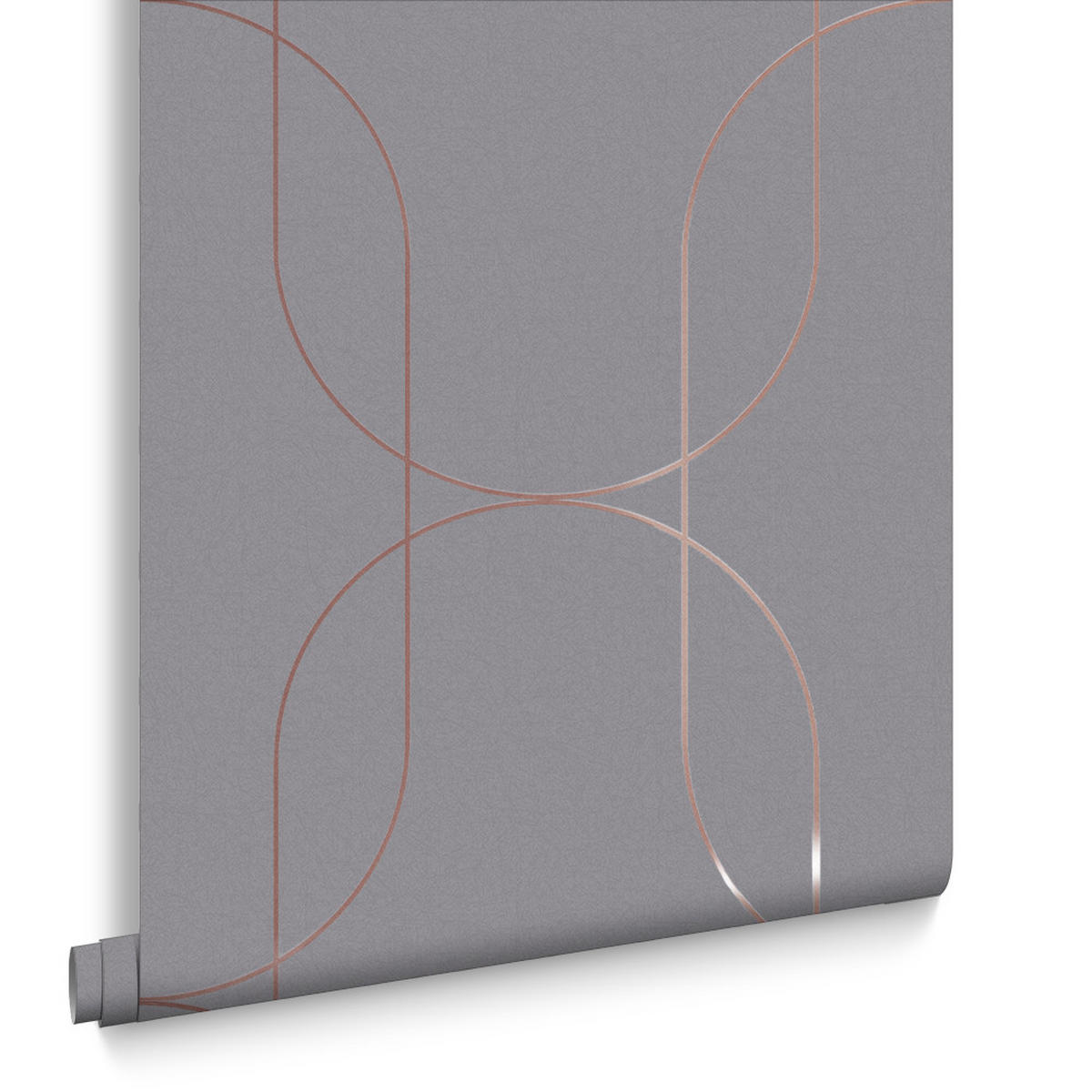 VLIESTAPETE - Palais Grau & Rose Gold - Goldfarben/Grau, Papier/Kunststoff (53/1000cm) - Graham & Brown