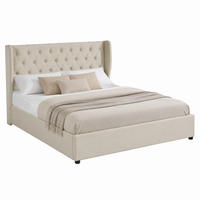 POLSTERBETT mit Bettkasten 180x200 cm Samt Beige mit Lattenrost - Beige, Metall (180/200cm) - Meubliv