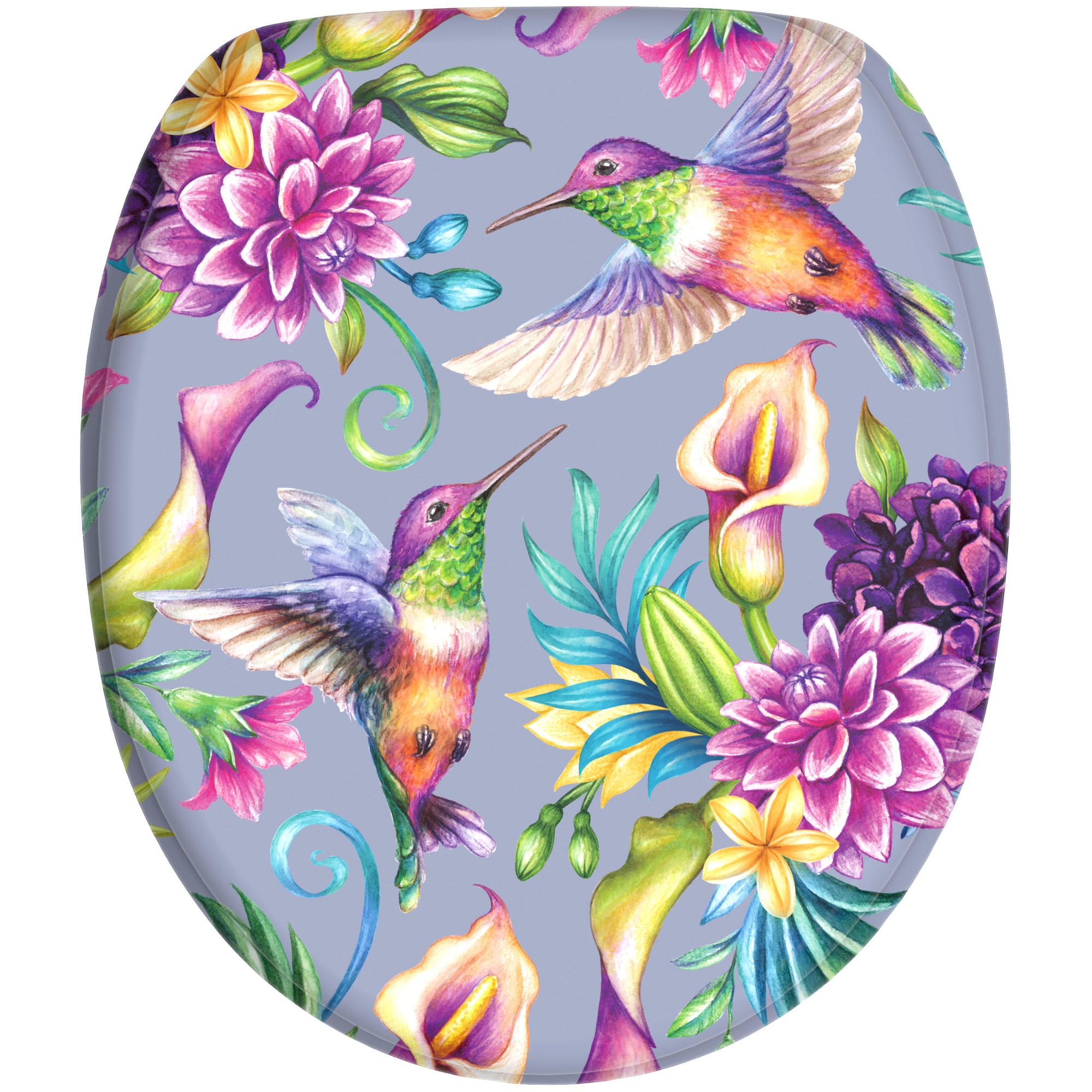 WC-SITZ Kolibri - Lila, Holzwerkstoff (38/6/47cm) - Sanilo