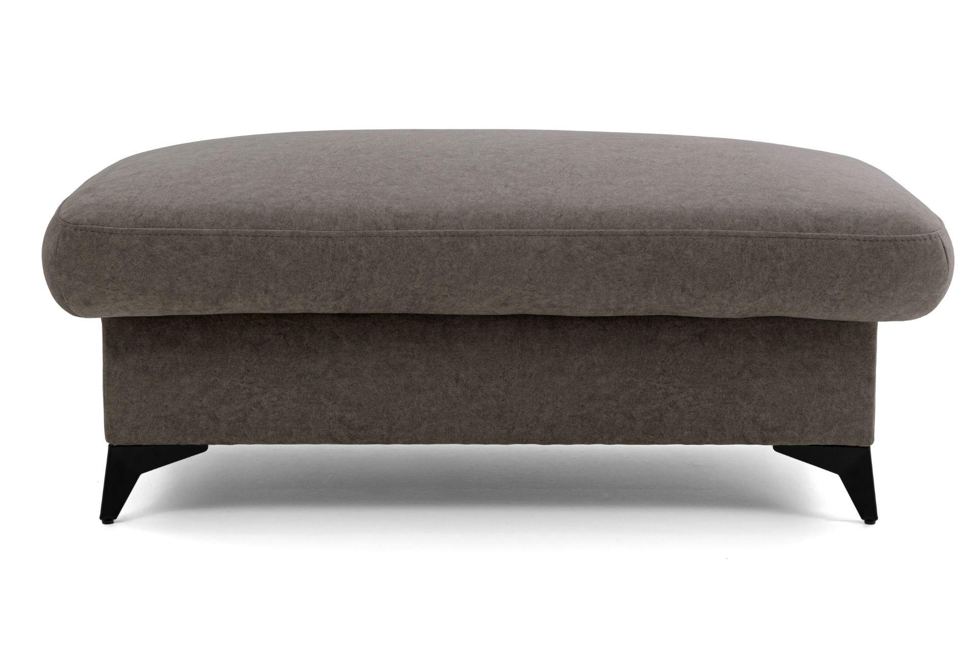 POUF PLAZA 115 x 67 cm Velours Braun - Schwarz/Braun, Holz/Textil (115/43/67cm) - Muffo