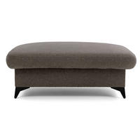 POUF PLAZA 115 x 67 cm Velours Braun - Schwarz/Braun, Holz/Textil (115/43/67cm) - Muffo
