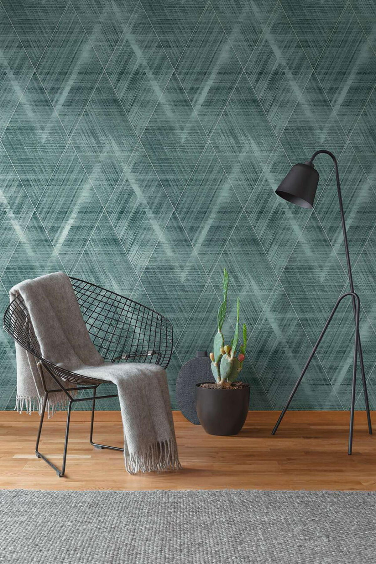 VLIESTAPETE Grün 53/1005 cm - Grün, Textil (53/1cm) - KUNSTLOFT