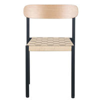 ESSZIMMERSTUHL mit Seilgeflecht Humalpa Eiche / Natur - Beige/Schwarz, Metall (51/78/42cm) - Selsey