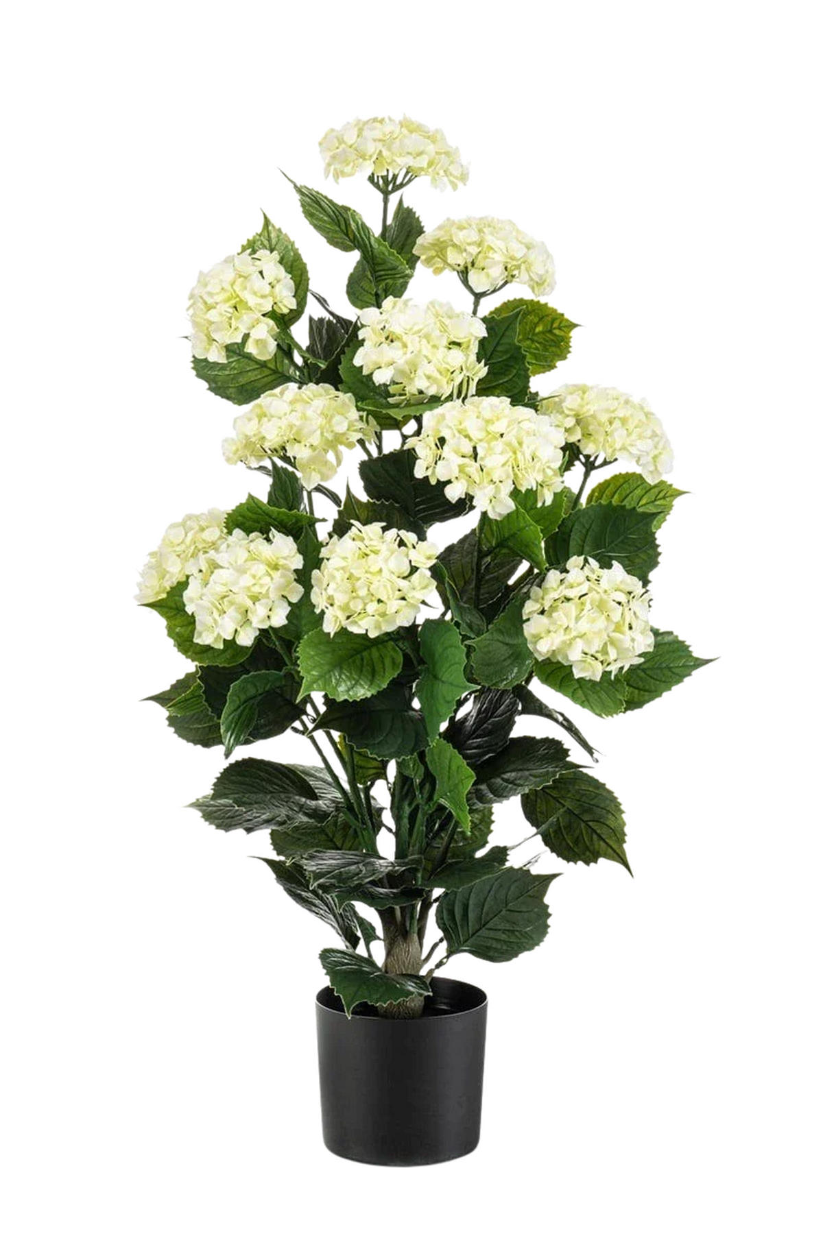 KUNSTBLUME Künstliche Hortensie - Ken 90 cm - Creme, Kunststoff (90cm) - Emerald