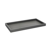 DEKOTABLETT Neo, rechteckig, MDF, Grau / Dunkelgrau, 30 x 15 cm - Grau, Holzwerkstoff (2cm) - Gift Company