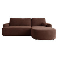 COLTAR Loridu Premium, Dreapta - culoare lemn de nuc/negru, material plastic/material textil (174/250cm) - MIRJAN24