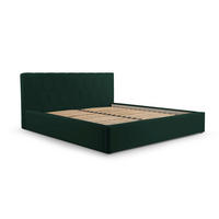 POLSTERBETT Bett 02 - 160x200 - Bottle Green - Dunkelgrün, Holz/Textil (160/200cm) - Möblo