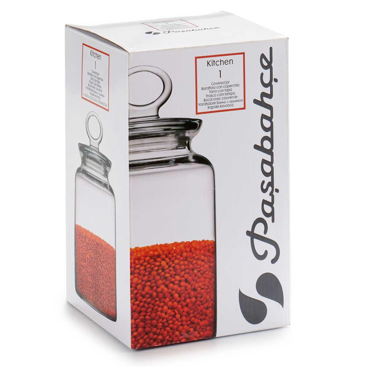 Thumbnail - Keksdose, Transparent, Glas, 12x21.5x12 cm, Küchenzubehör, Vorratsbehälter, Frischhaltedosen