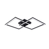 LED-DECKENLEUCHTE Mapes 46.1/46.1/5.8 cm - Schwarz, Metall (46.1/46.1/5.8cm) - Nettlife