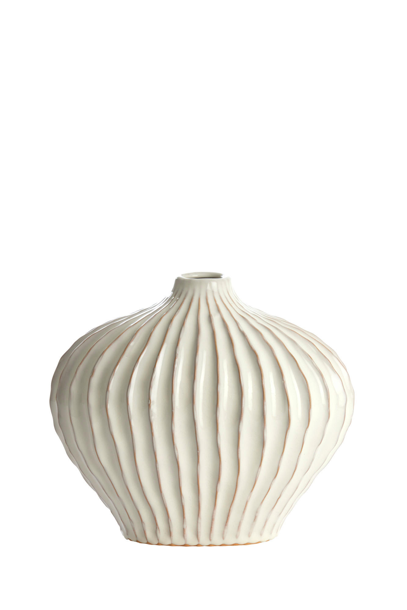 VASE Lorito Weiß Ø30/25 cm - Weiß, Keramik (25cm) - Light & Living