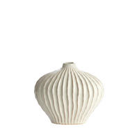 VASE Lorito Weiß Ø30/25 cm - Weiß, Keramik (25cm) - Light & Living