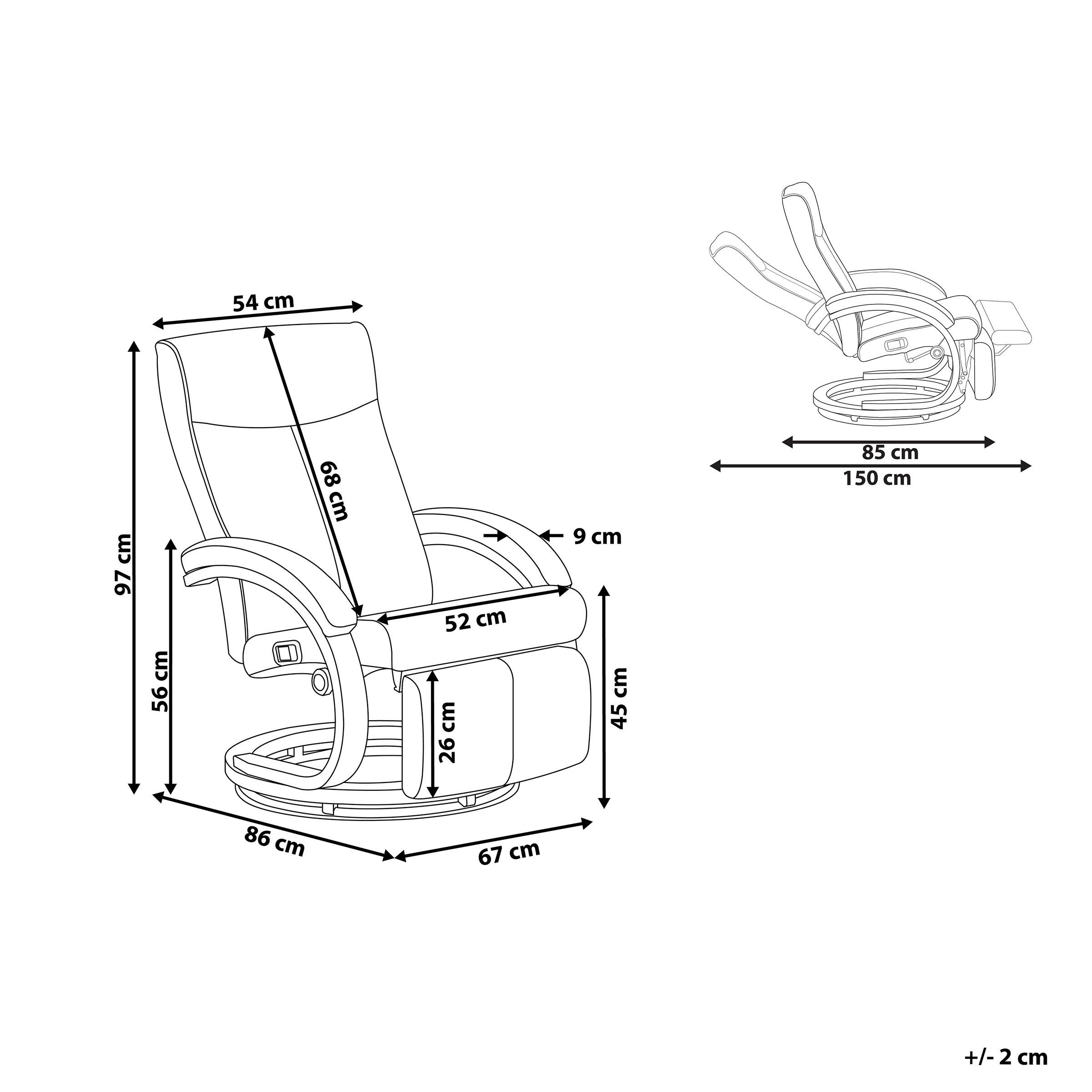 Thumbnail - Beliani Sessel, Schwarz, Textil, 1-Sitzer, 67x97x86 cm, Wohnzimmer, Sessel, Relaxsessel