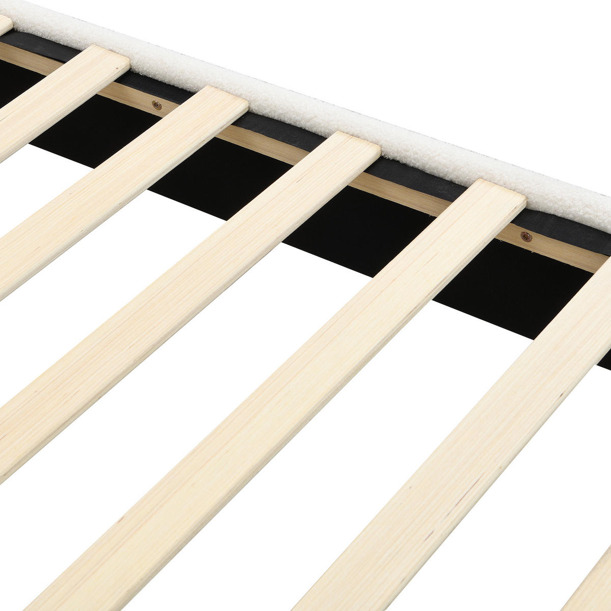 POLSTERBETT 140/190 cm DE-00138, in Beige, Lattenrost und Eisenfüßen - Beige, Holz (140/190cm) - ComfortXL