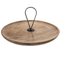 MANGO HOLZPLATTE 30,5 cm Natur / Schwarz - Naturfarben, Holz (30.5/14cm) - Orion 
