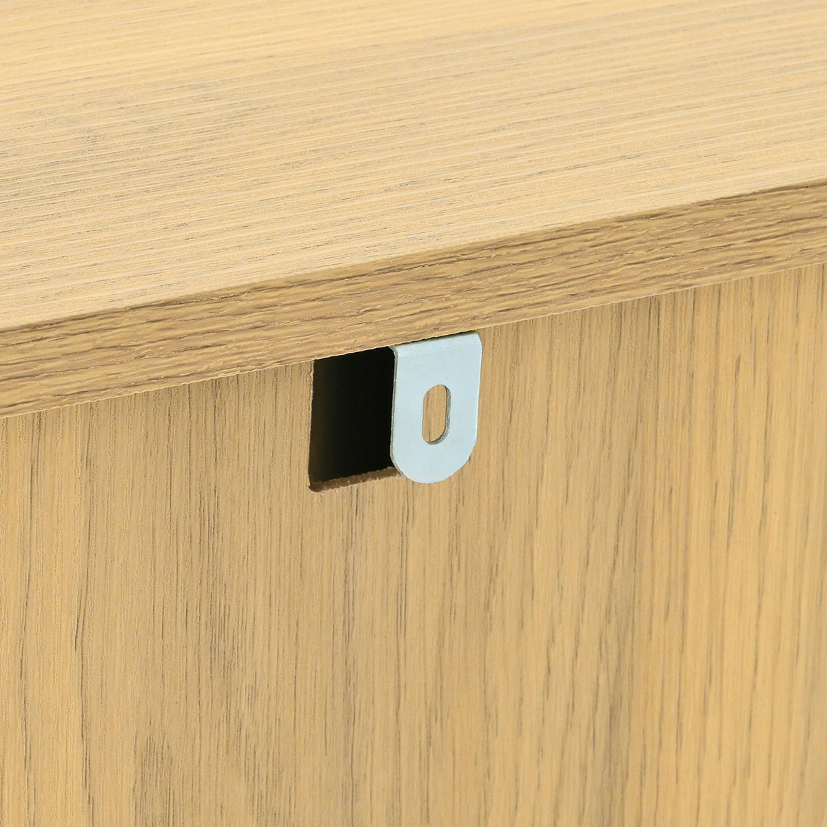 BUFFET in Naturholz- und Rattanoptik, Beige - Naturfarben, Holzwerkstoff (40/80/140cm) - Urban Meuble