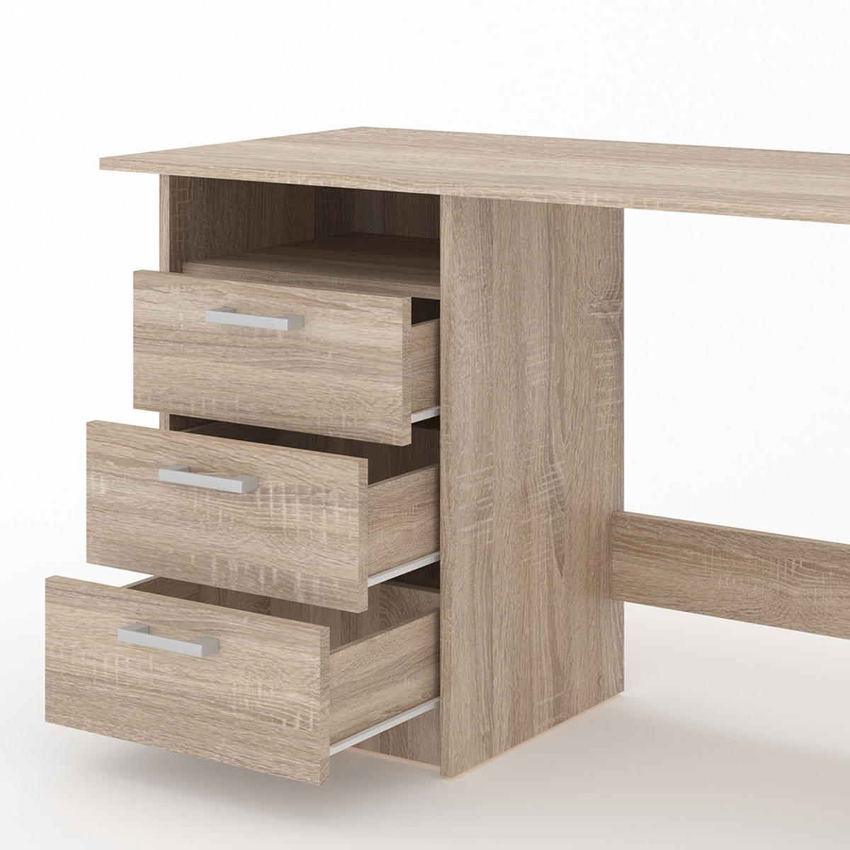SCHREIBTISCH Meiko Sonoma 120 x 50 cm - Sonoma Eiche, Holzwerkstoff (50/120/76.6cm) - Vicco