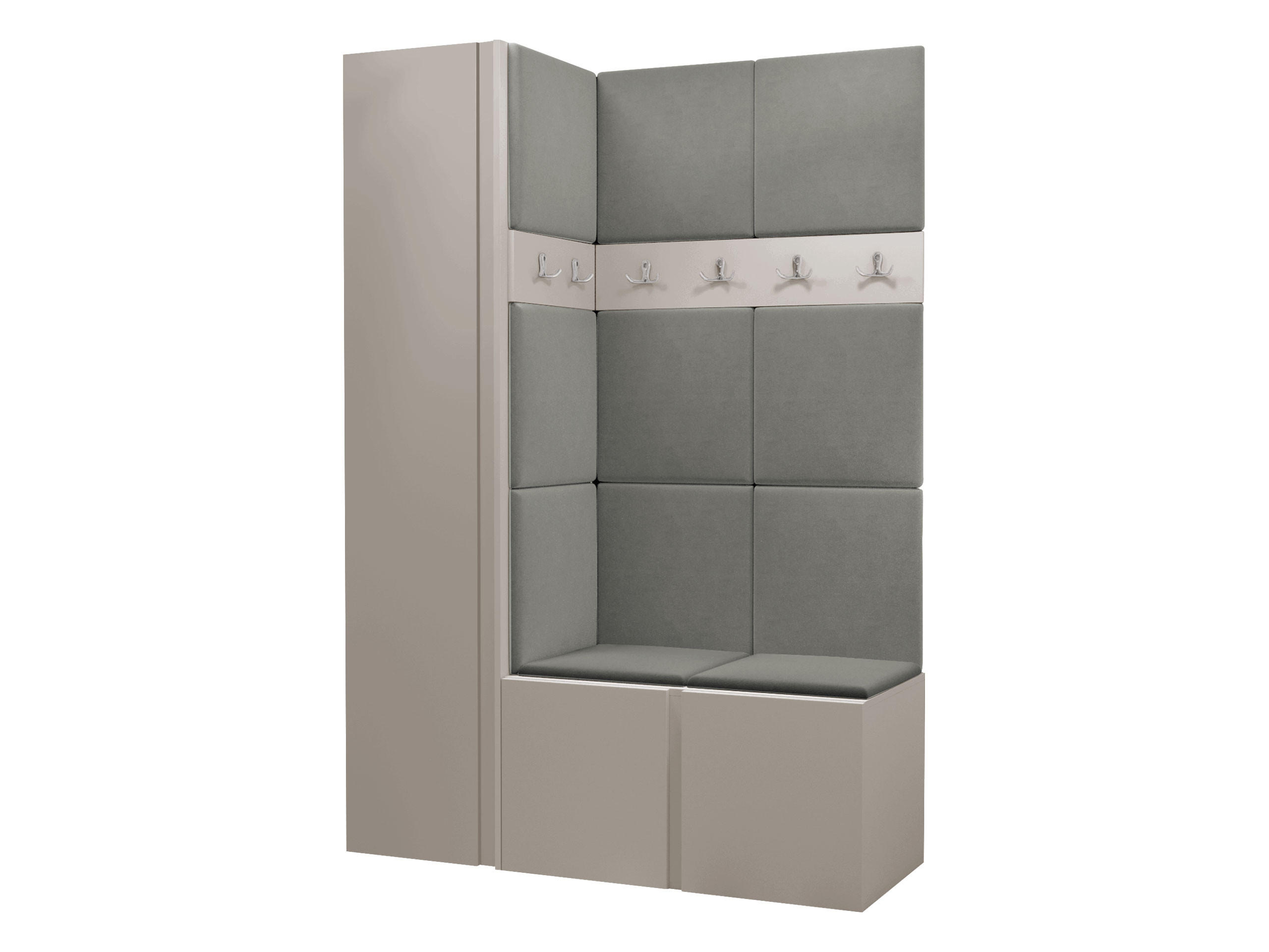 Mirjan24 Garderoben-Set Kaschmir, Grau 124x186x46 cm