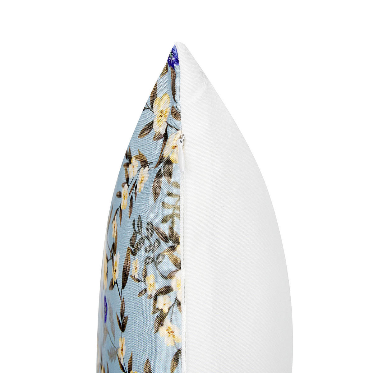 VRTNA BLAZINA komplet 2 cvetlični vzorec modra 40/60 cm Valloria - svetlo modra, tekstil (60/40cm) - Beliani
