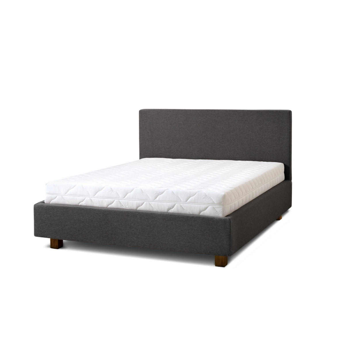 POLSTERBETT Puro 180x200 in Siena Dark Gray - Dunkelgrau, Holz (180/200cm) - Letti Moderni