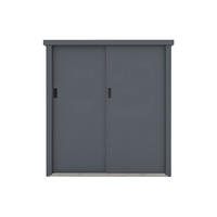 GARTENSCHRANK - 125 cm x 80 cm - Metall - Anthrazitgrau - REIVAX - Anthrazit, Metall (125/131/80cm) - Vente-Unique