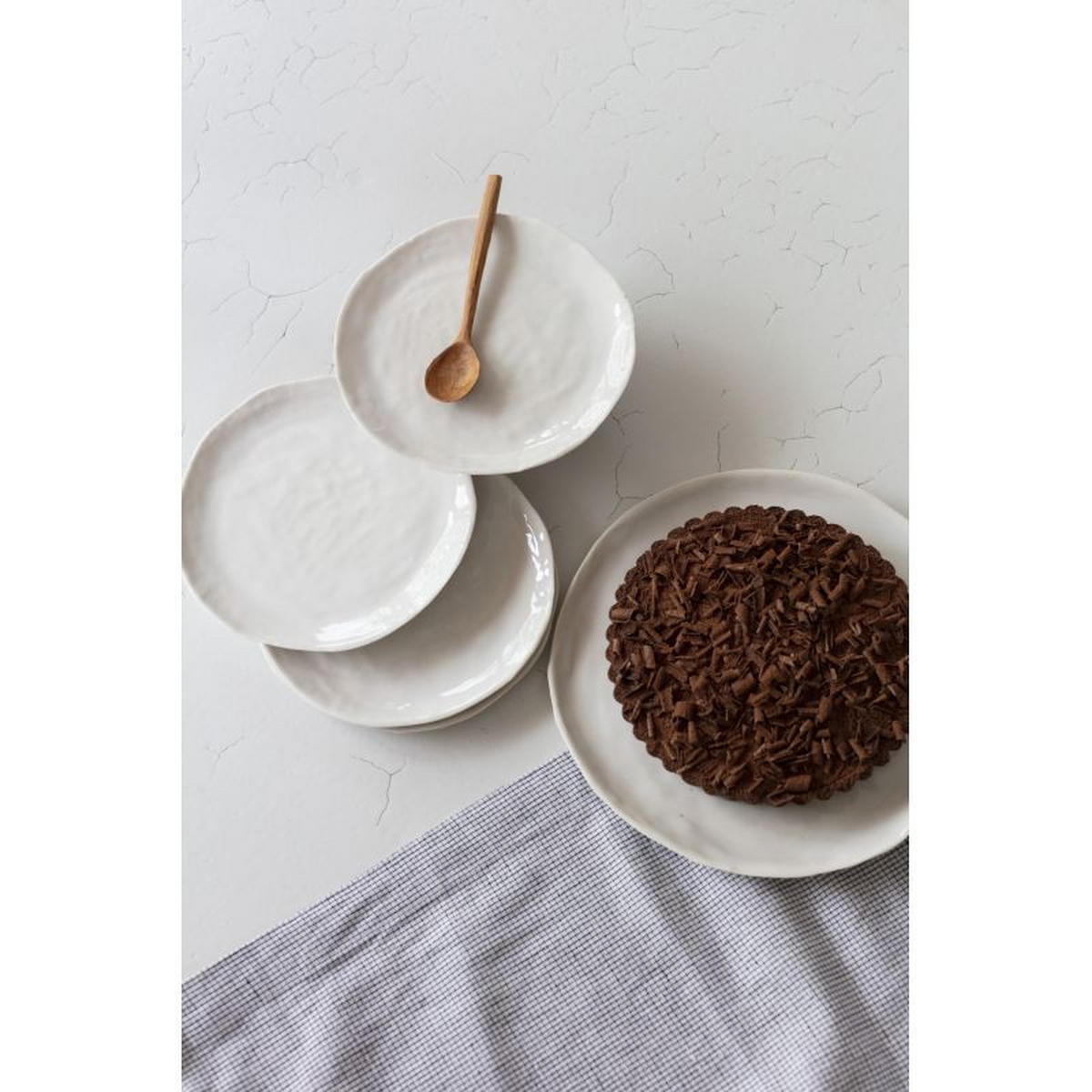 TELLER FLACH YLI 26,5 CM Alabaster Weiss - Weiß, Keramik (26.5cm) - Revol Porcelaine France