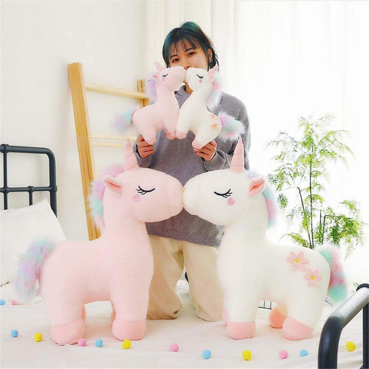 PLÜSCHTIER Einhorn Weiß 30 cm - Multicolor, Textil (15/30cm)