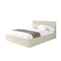 POLSTERBETT mit Bettkasten und Lattenrost, Boxbett ohne Matratze - PARI 180x200 Beige - Sandfarben, Holzwerkstoff/Textil (180/200cm) - ALTDECOR