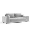3-SITZER-SOFA Zanzibar Hellgrau Samtstoff - Hellgrau/Schwarz, Holz/Holzwerkstoff (213/79/108cm) - Maison de Reve
